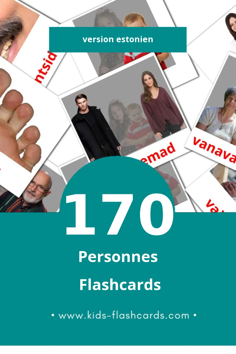 Flashcards Visual Inimesed pour les tout-petits (170 cartes en Estonien)