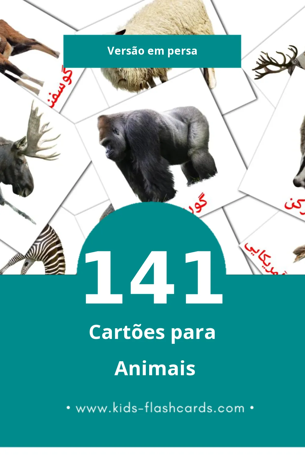 Flashcards de حیوانات Visuais para Toddlers (141 cartões em Persa)