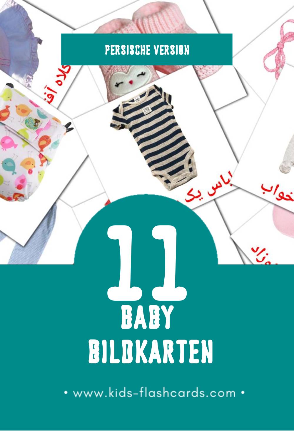 Visual بچه Flashcards für Kleinkinder (11 Karten in Persisch)