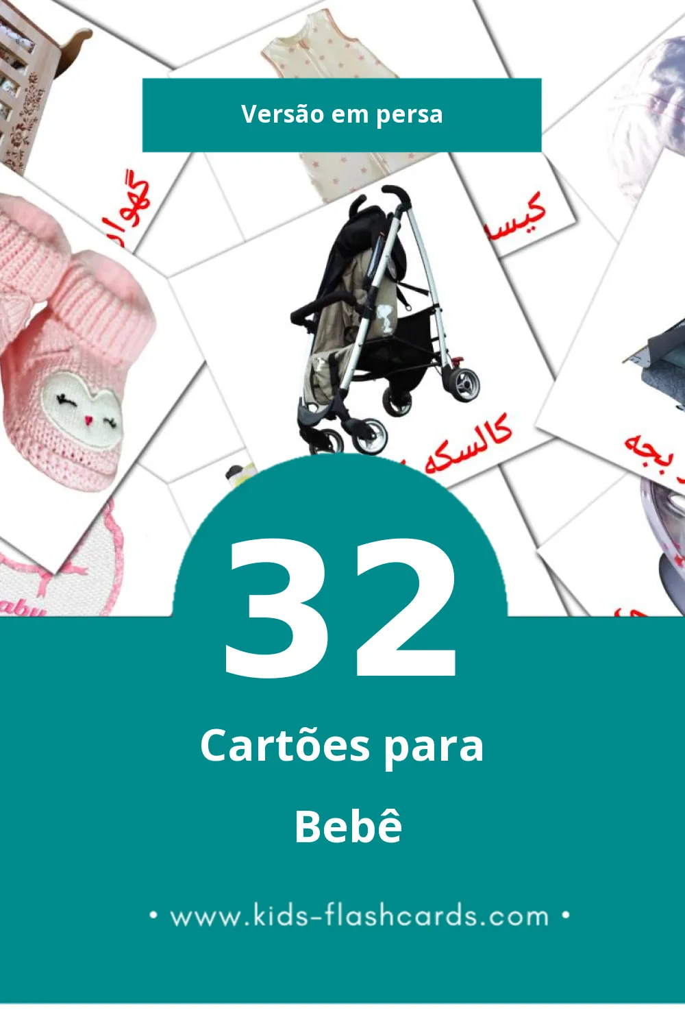 Flashcards de بچه Visuais para Toddlers (32 cartões em Persa)