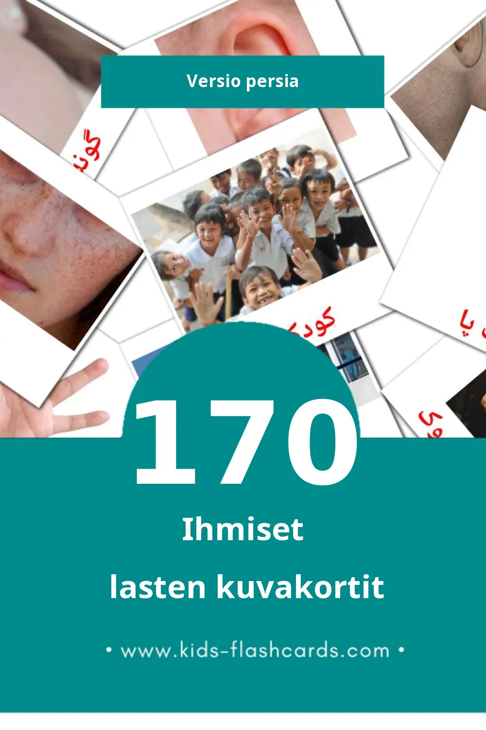 مردم lasten kuvakortit pikkulapsille (170 korttia Persiaksi)