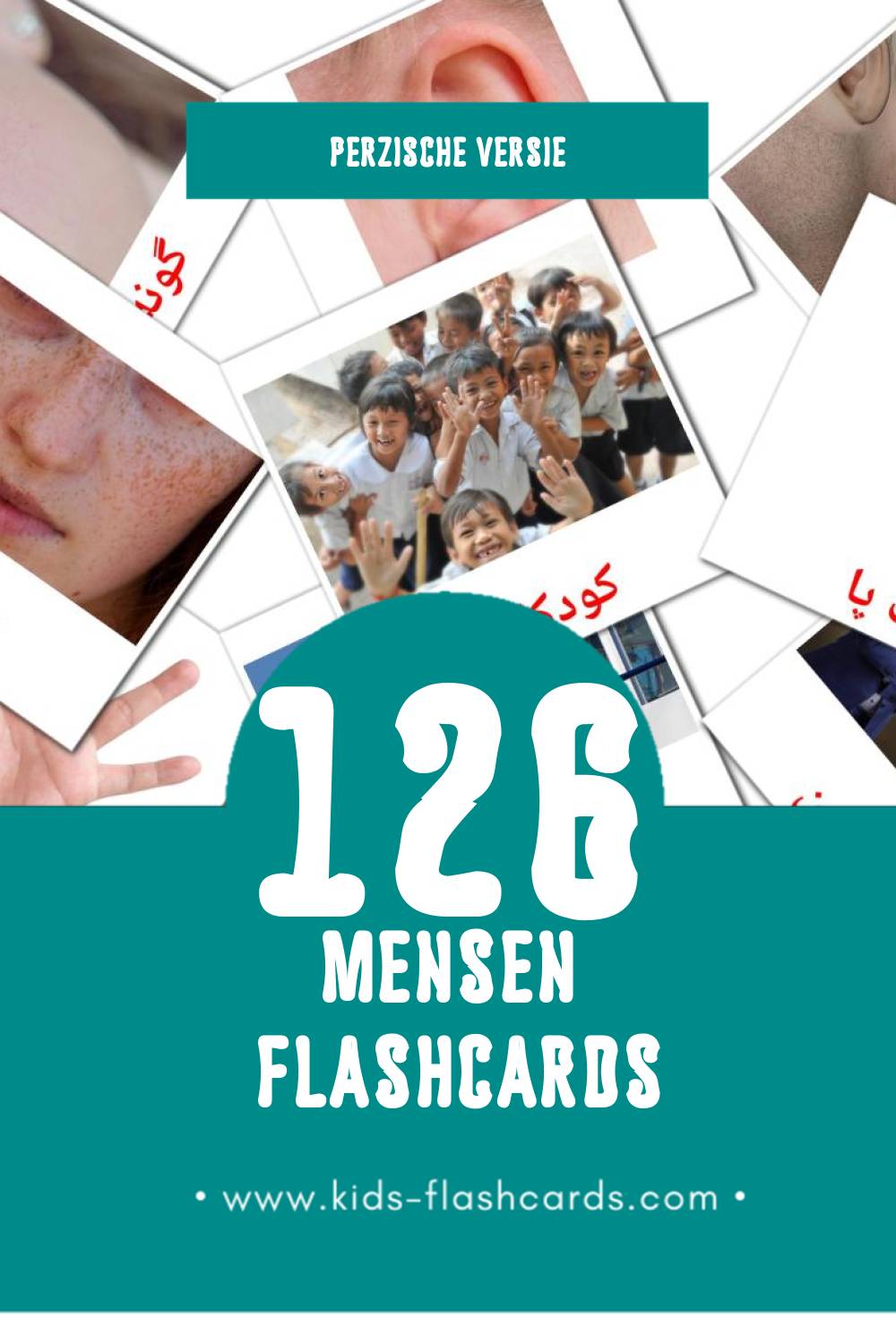 Visuele مردم Flashcards voor Kleuters (126 kaarten in het Perzisch)