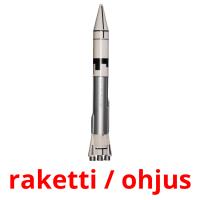 raketti / ohjus flashcards illustrate