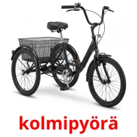 kolmipyörä billedkort for børn med billeder