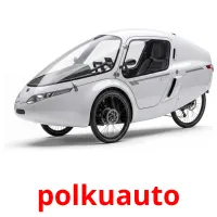 polkuauto billedkort for børn med billeder
