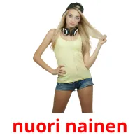 nuori nainen Bildkarteikarten