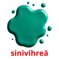 sinivihreä picture flashcards