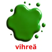 vihreä flashcards illustrate