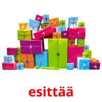 esittää picture flashcards