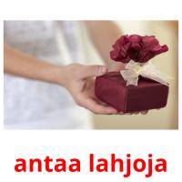 antaa lahjoja picture flashcards