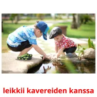 leikkii kavereiden kanssa picture flashcards