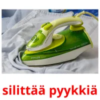 silittää pyykkiä picture flashcards