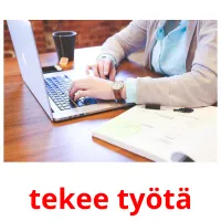 tekee työtä picture flashcards