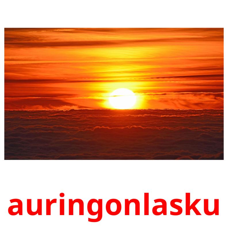 auringonlasku picture flashcards