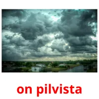 on pilvista picture flashcards