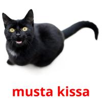 musta kissa picture flashcards