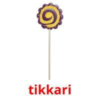 tikkari cartões com imagens