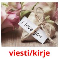 viesti/kirje picture flashcards