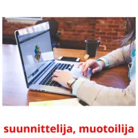 suunnittelija, muotoilija picture flashcards