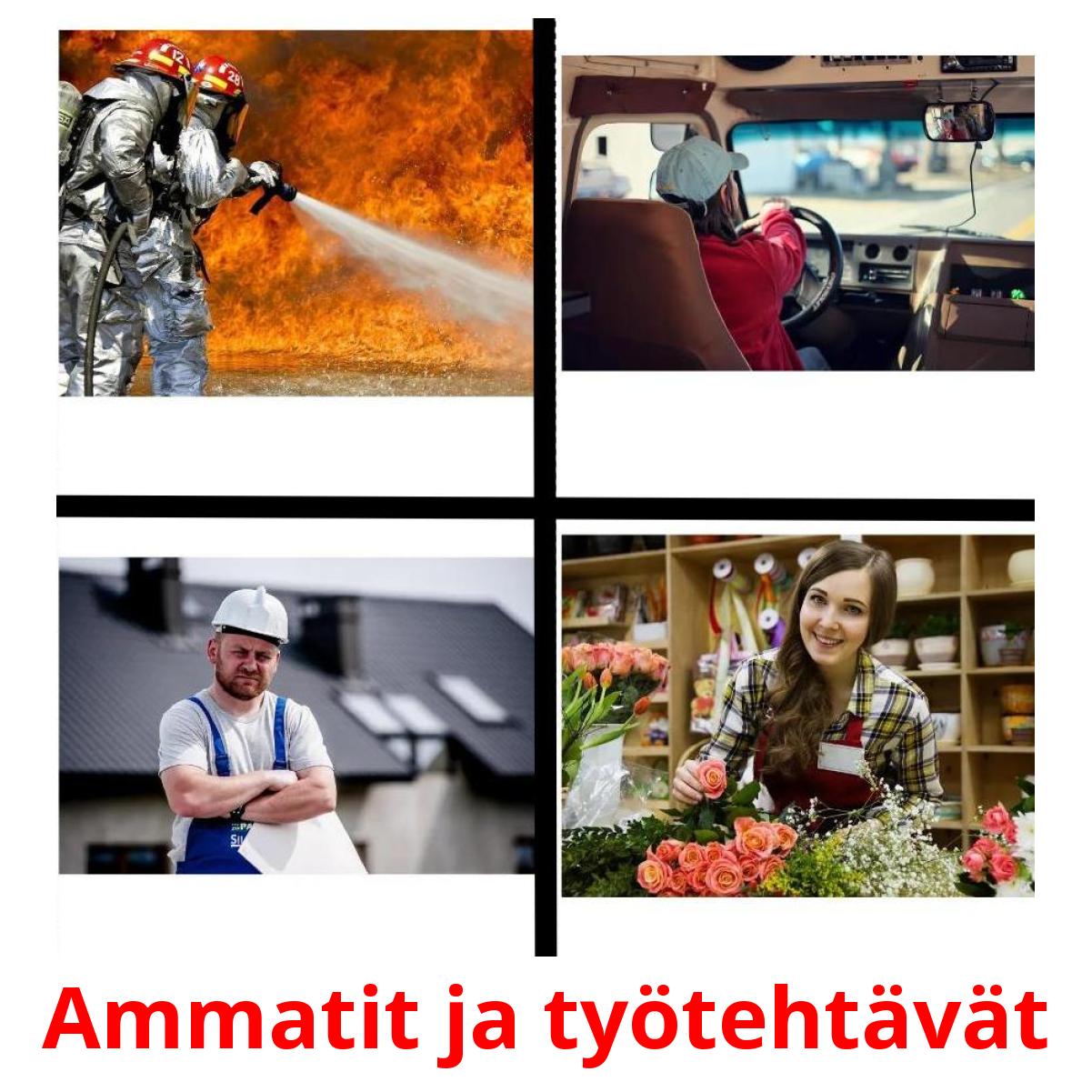 Ammatit ja työtehtävät Tarjetas didacticas