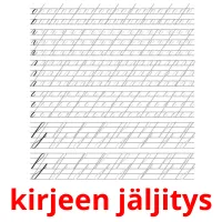 kirjeen jäljitys Tarjetas didacticas