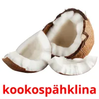 kookospähklina Tarjetas didacticas