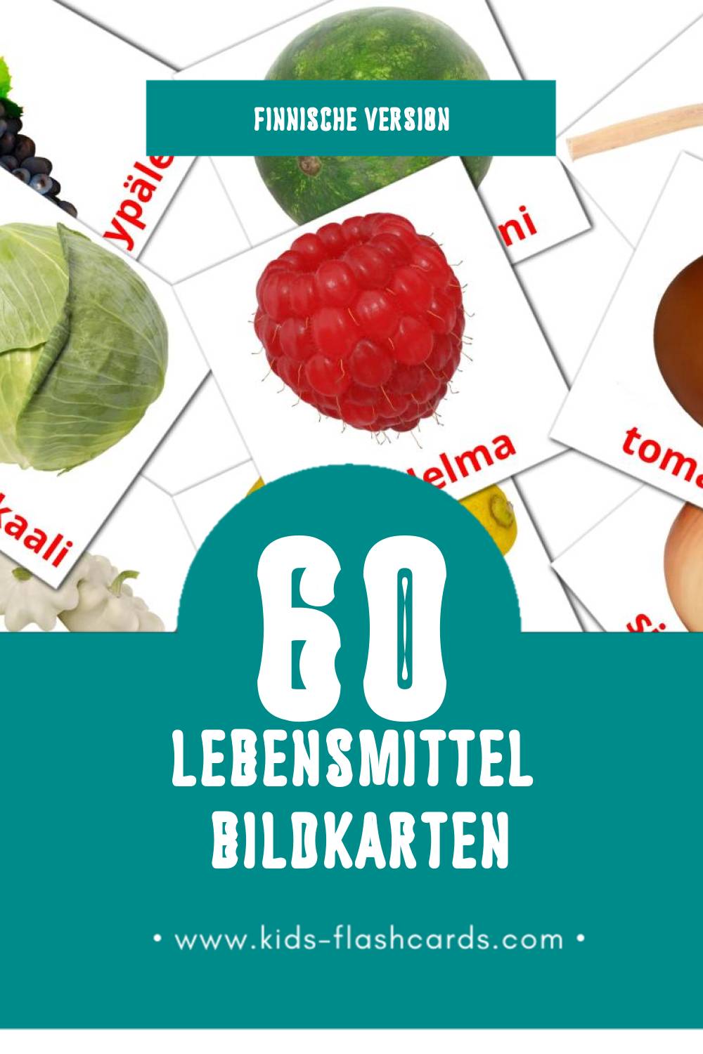Visual Ruoka  Flashcards für Kleinkinder (60 Karten in Finnisch)