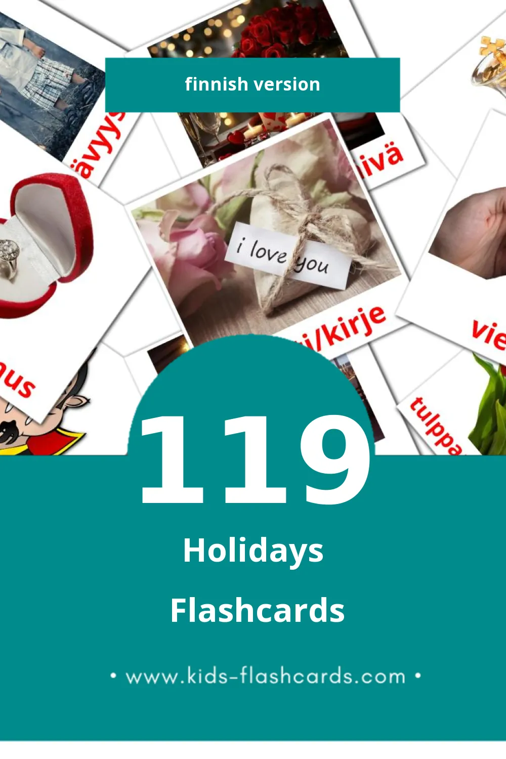 Visual Lomat Flashcards for Toddlers (119 cards in Finnish)