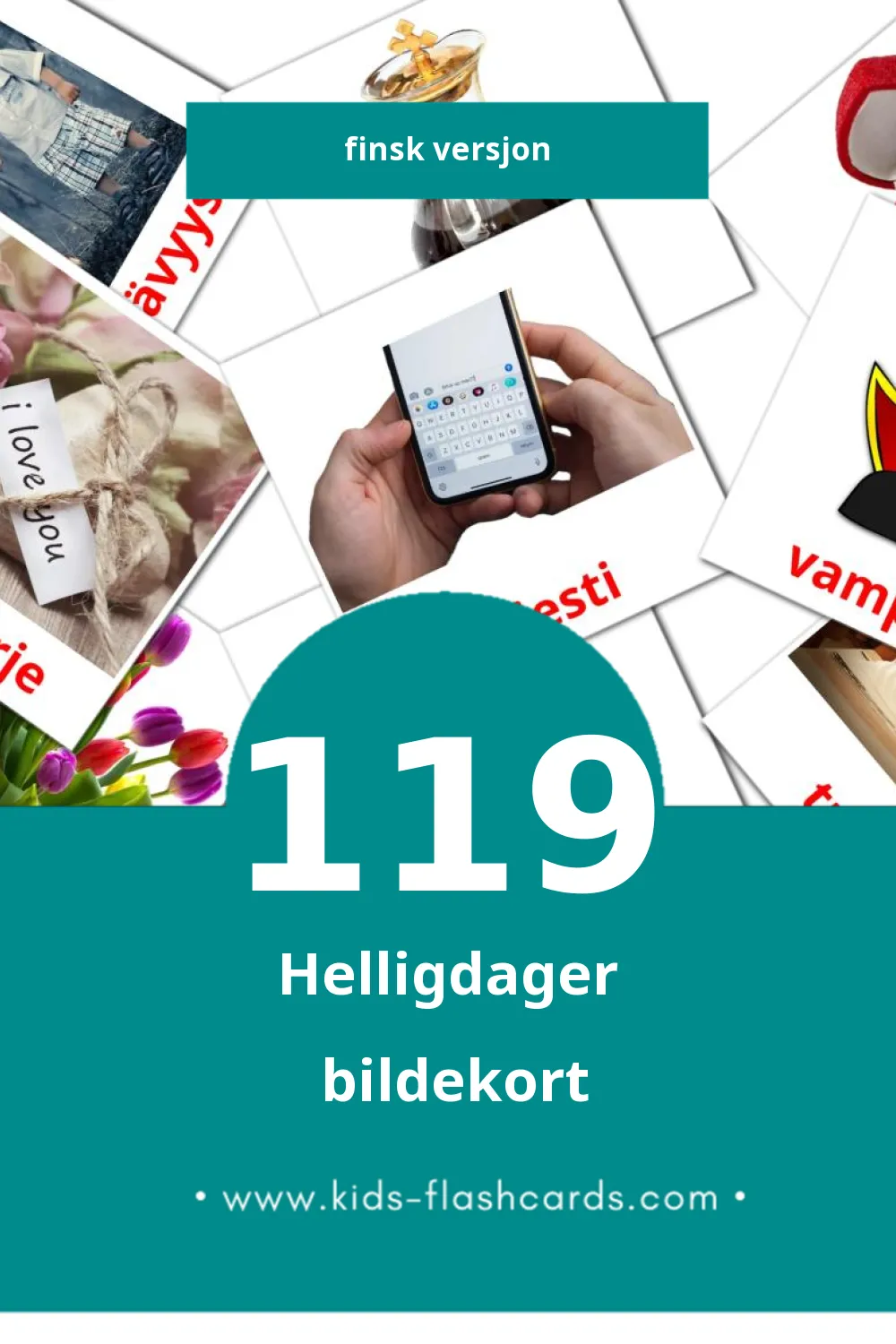 Visuelle Lomat bildekort for småbarn (119 kort på Finsk)