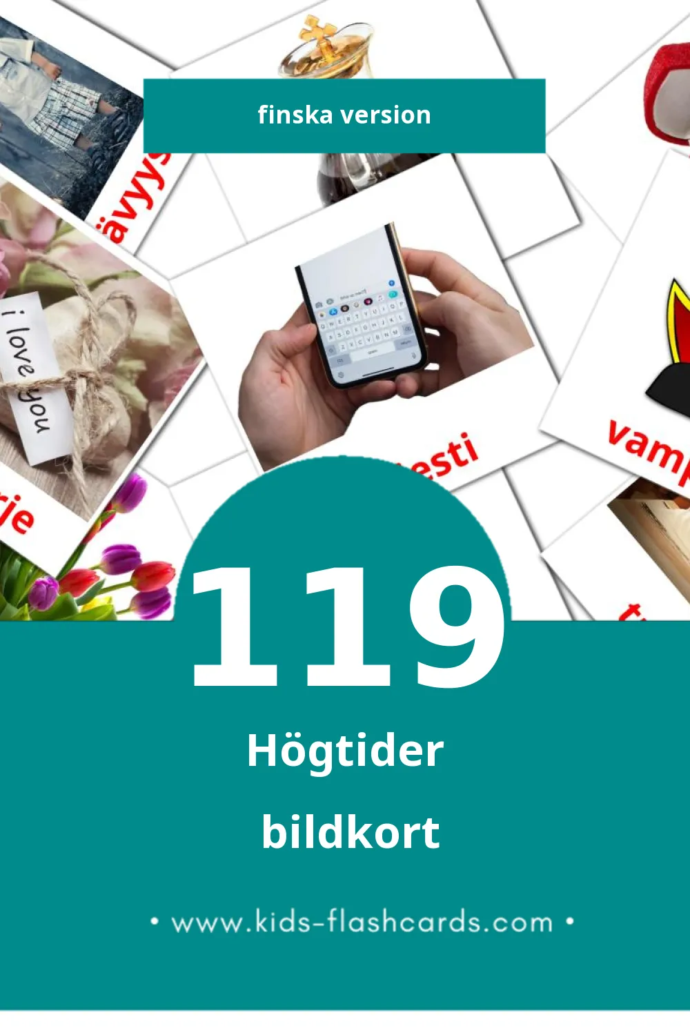 Visuella Lomat för småbarn (119 bildkort för barn på Finska)