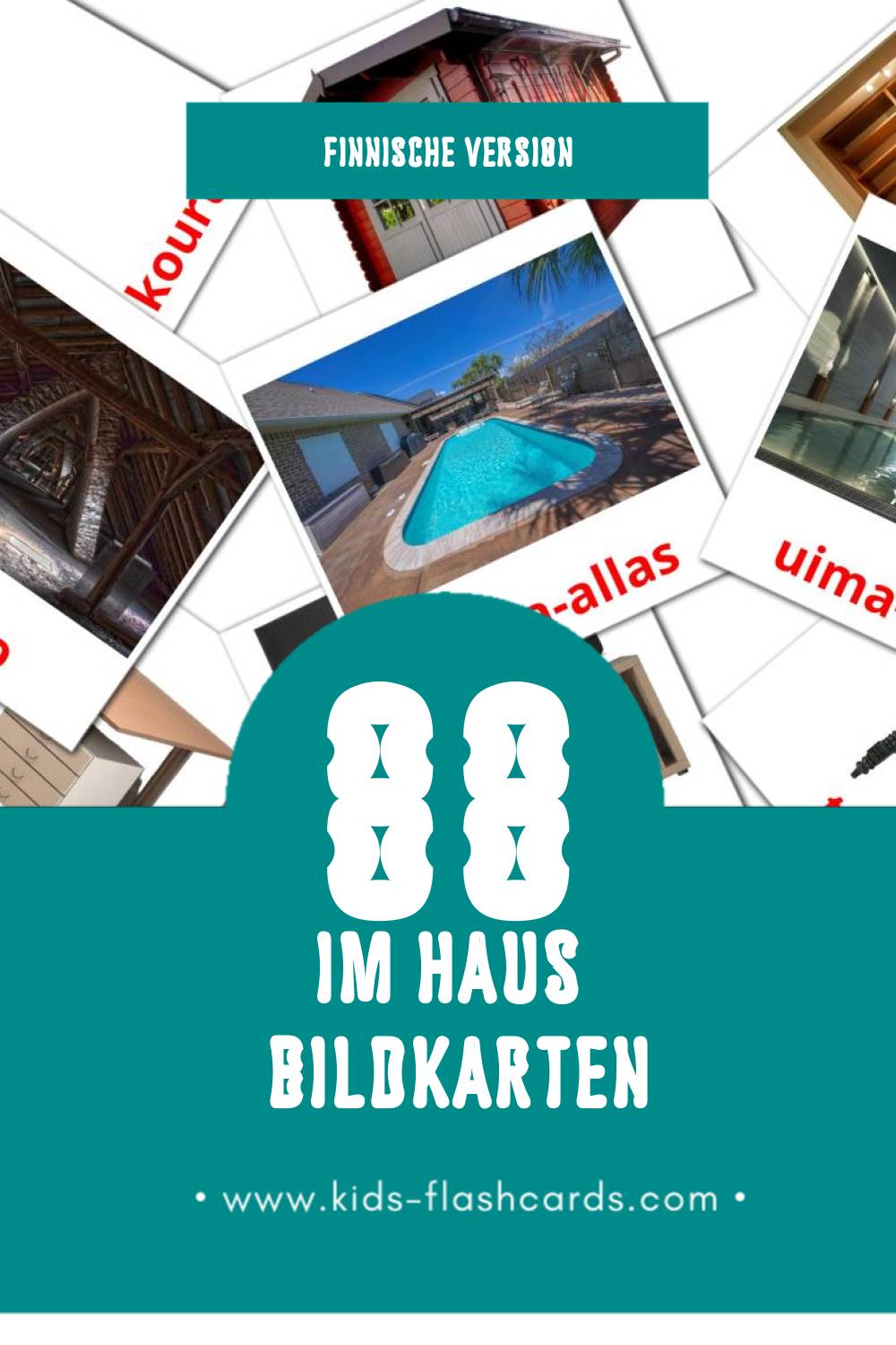 Visual Talo Flashcards für Kleinkinder (88 Karten in Finnisch)