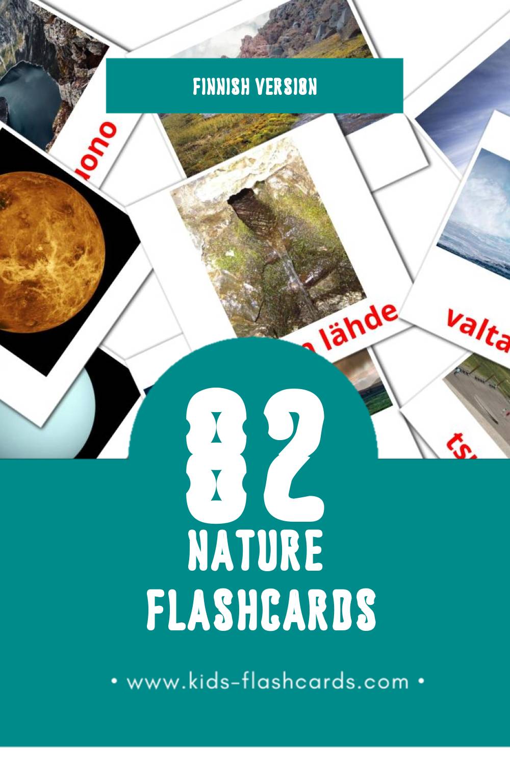 Visual Luonto Flashcards for Toddlers (31 cards in Finnish)