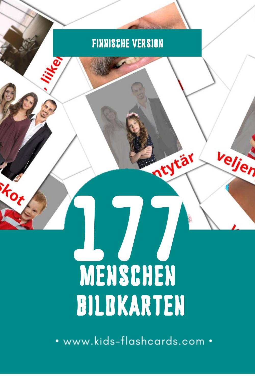 Visual Ihmiset  Flashcards für Kleinkinder (177 Karten in Finnisch)