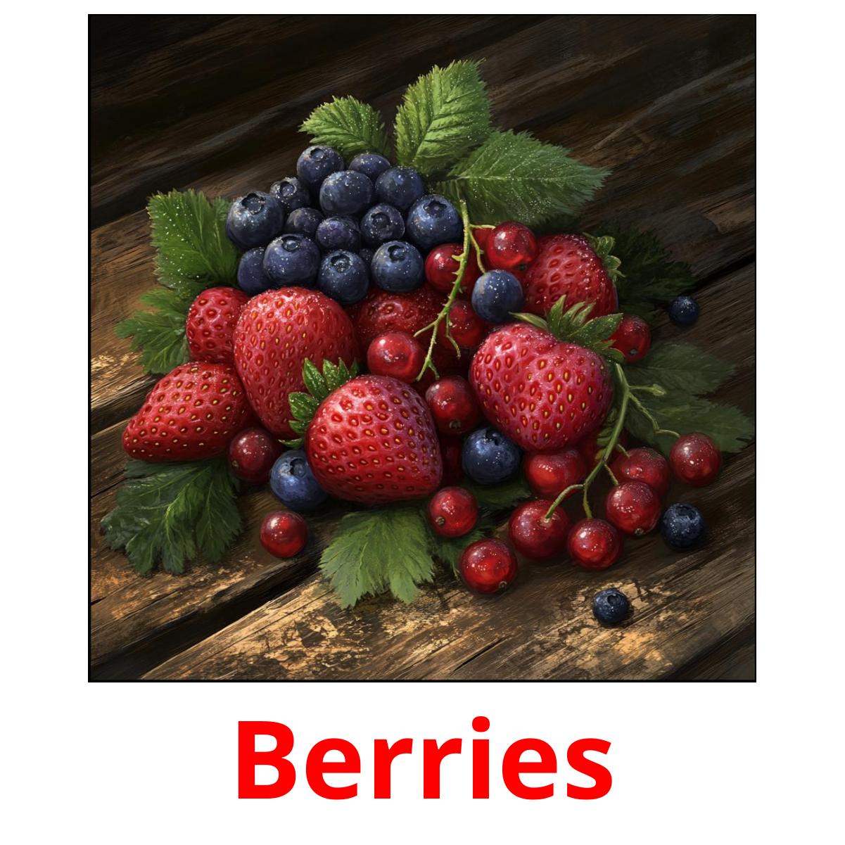 Berries cartões com imagens