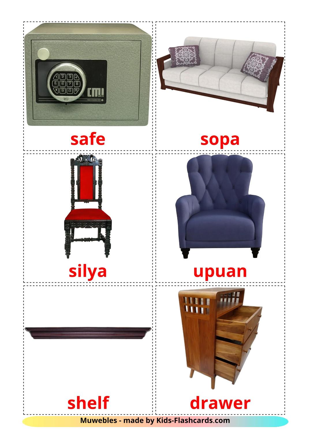 Furniture - 26 Free Printable filipino Flashcards 