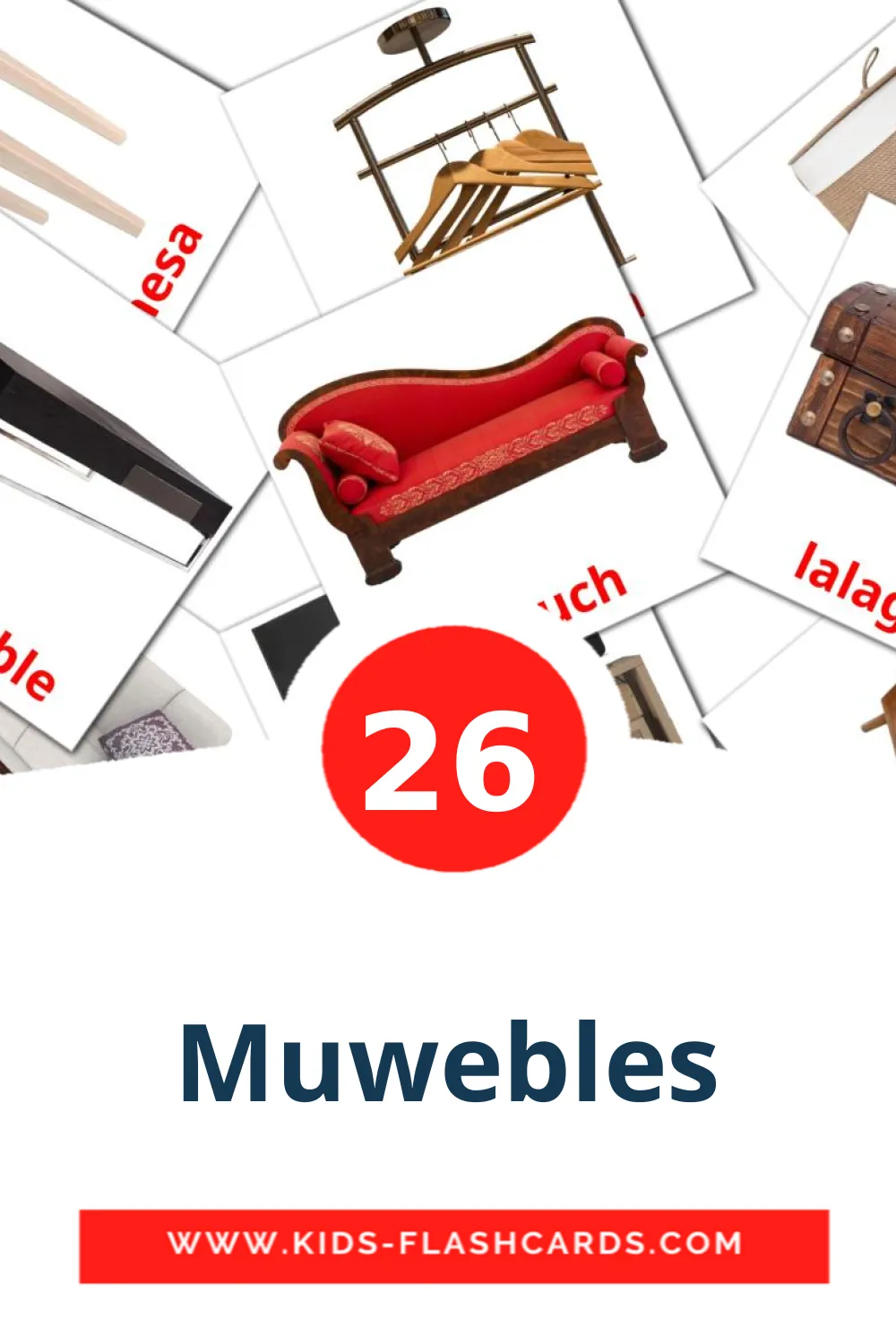 26 Muwebles Picture Cards for Kindergarden in filipino