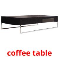 coffee table Tarjetas didacticas
