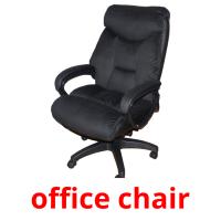 office chair flashcards illustrate