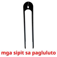 mga sipit sa pagluluto flashcards illustrate
