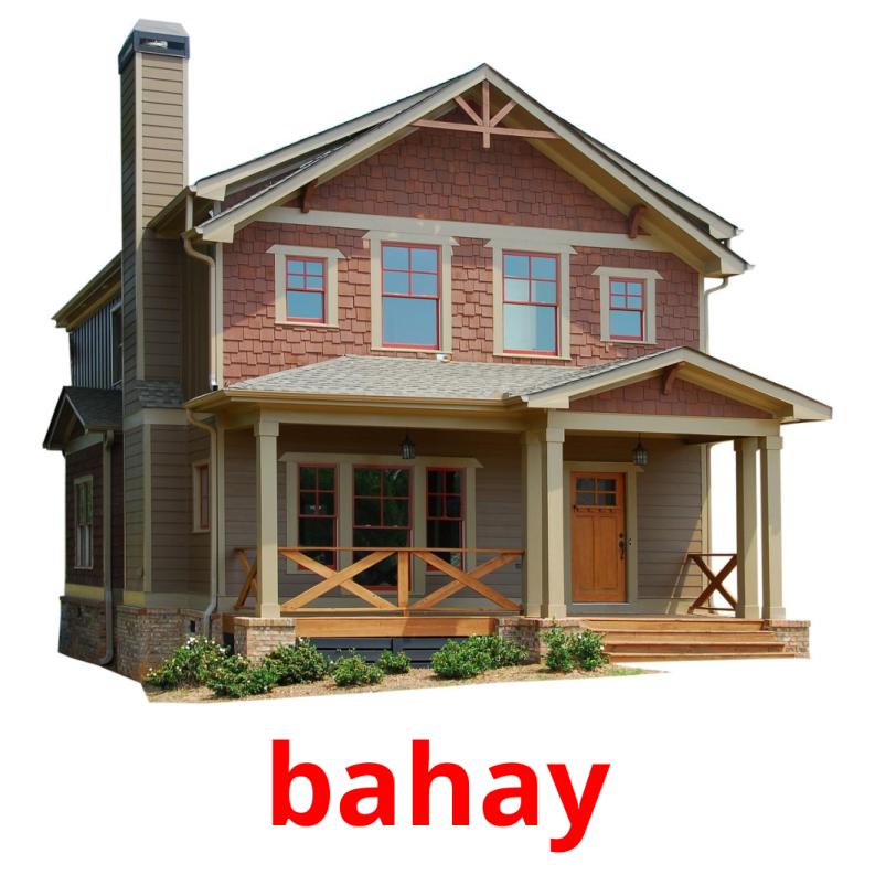 bahay picture flashcards