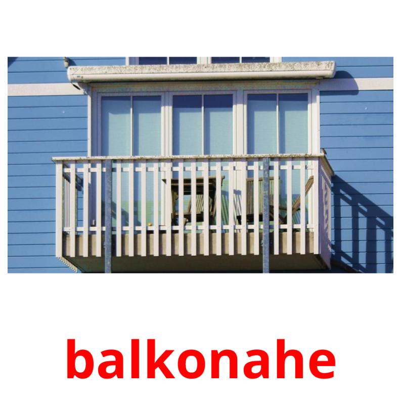 balkonahe flashcards illustrate