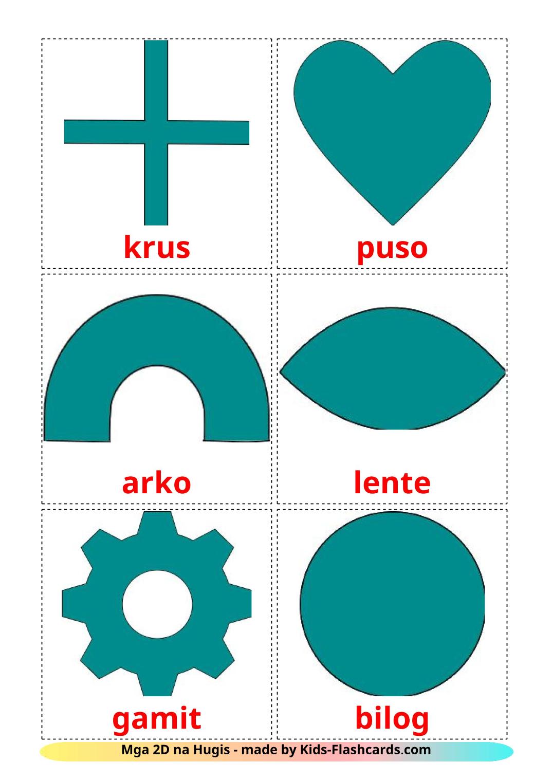 Figuras  2D - 35 fichas de filipino para imprimir gratis 