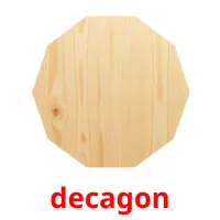 decagon cartões com imagens