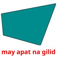 may apat na gilid picture flashcards