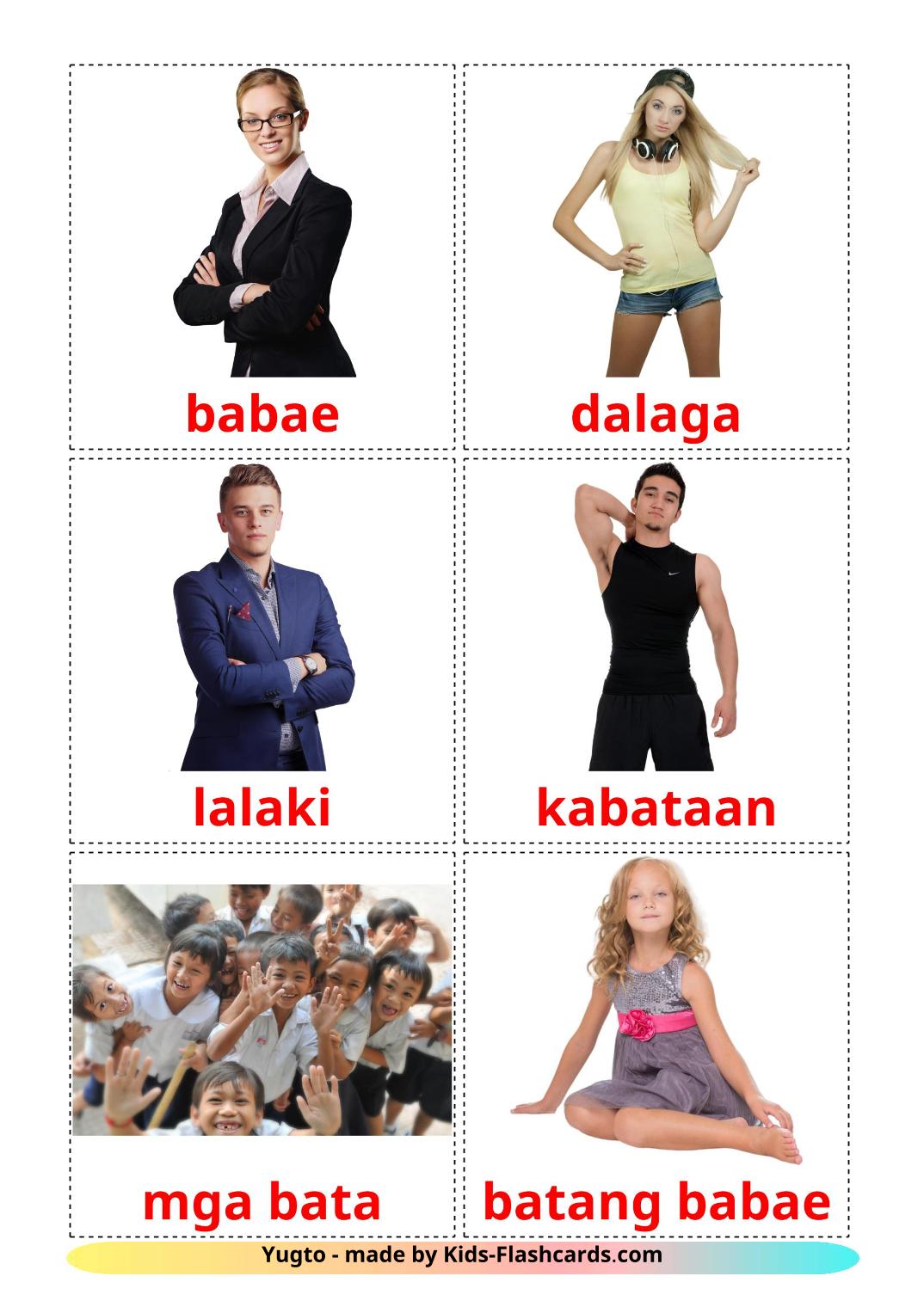 Stages - 12 Free Printable filipino Flashcards 