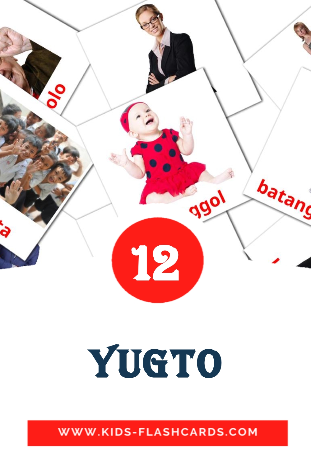 12 cartes illustrées de Yugto pour la maternelle en philippin