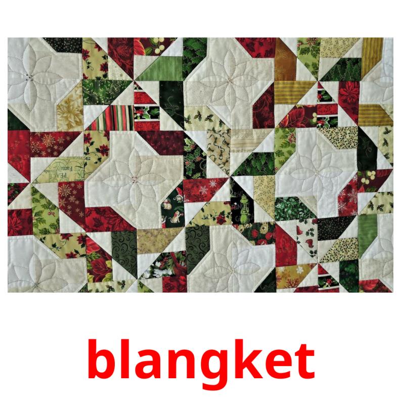 blangket flashcards illustrate
