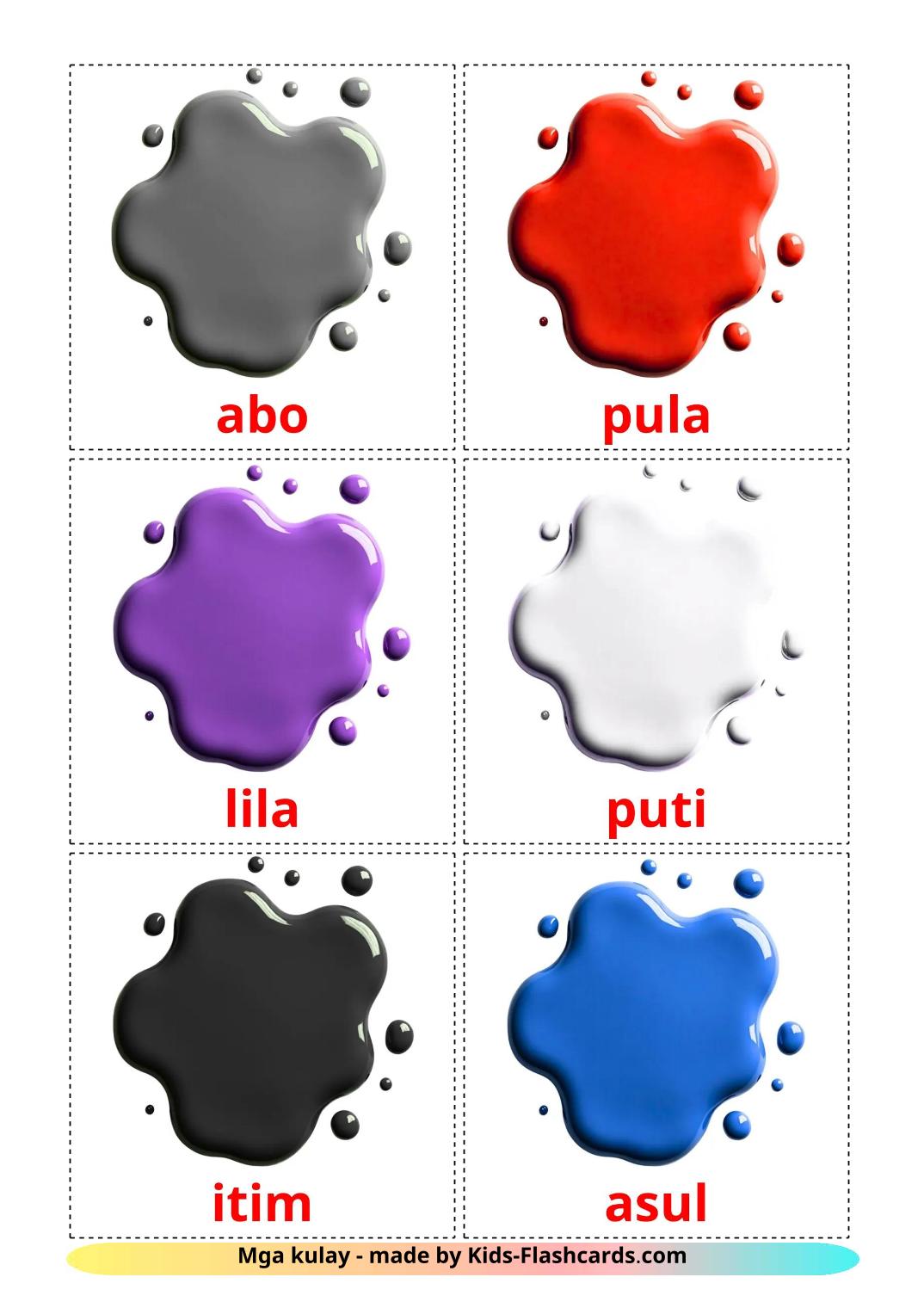 11 FREE Colors Flashcards | PDF | Filipino Words