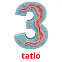 tatlo flashcards illustrate