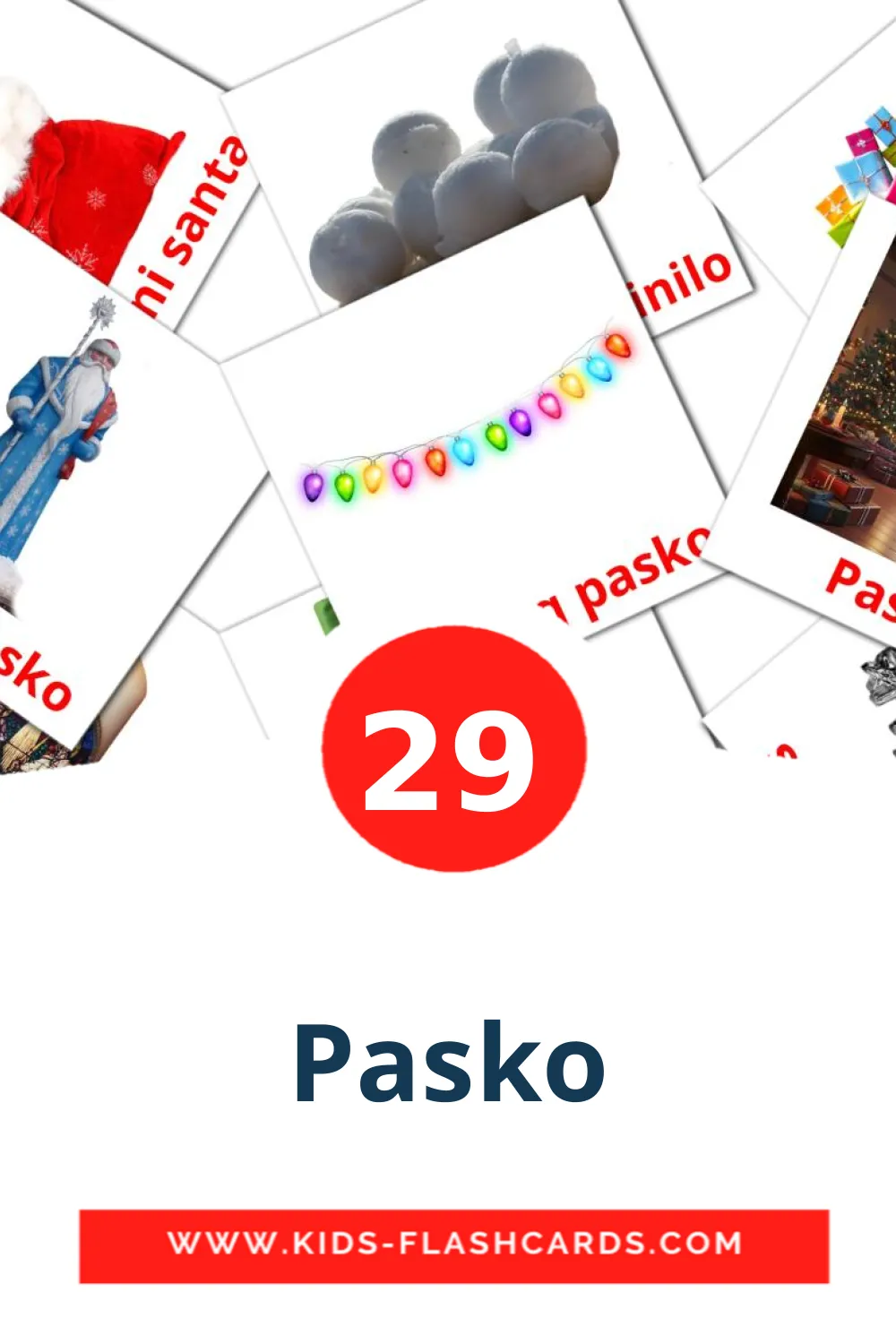 29 Pasko Picture Cards for Kindergarden in filipino